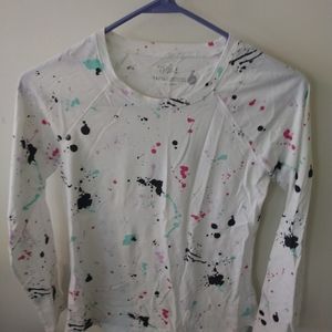 Justice long sleeve white shirt